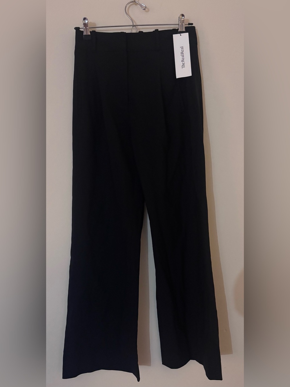 Veronica Beard Ollie Black Wool Blend Wide Leg Pants Size 2